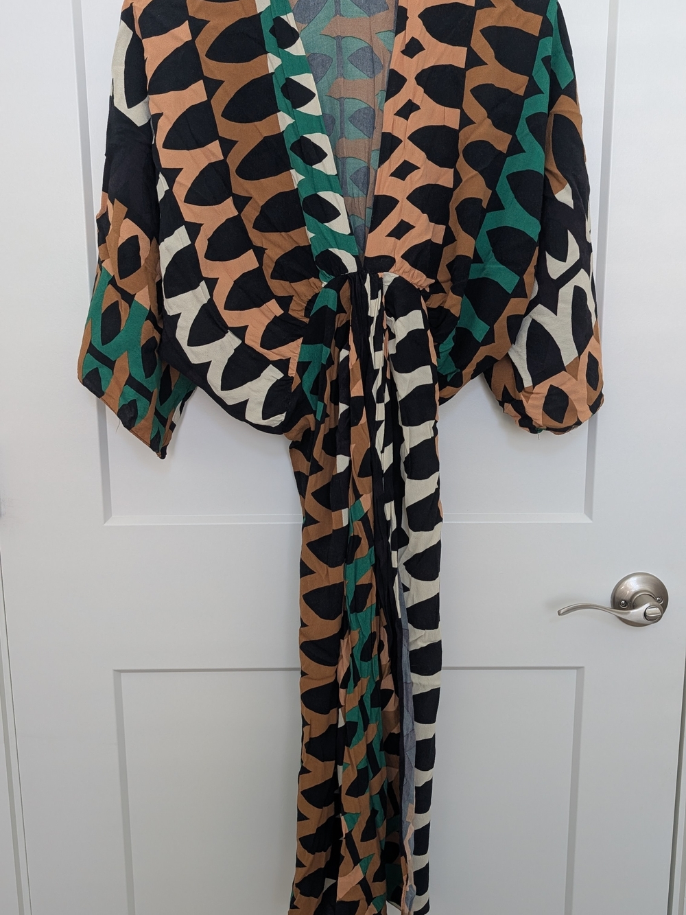 Zara Geometric Print Kimono Dress